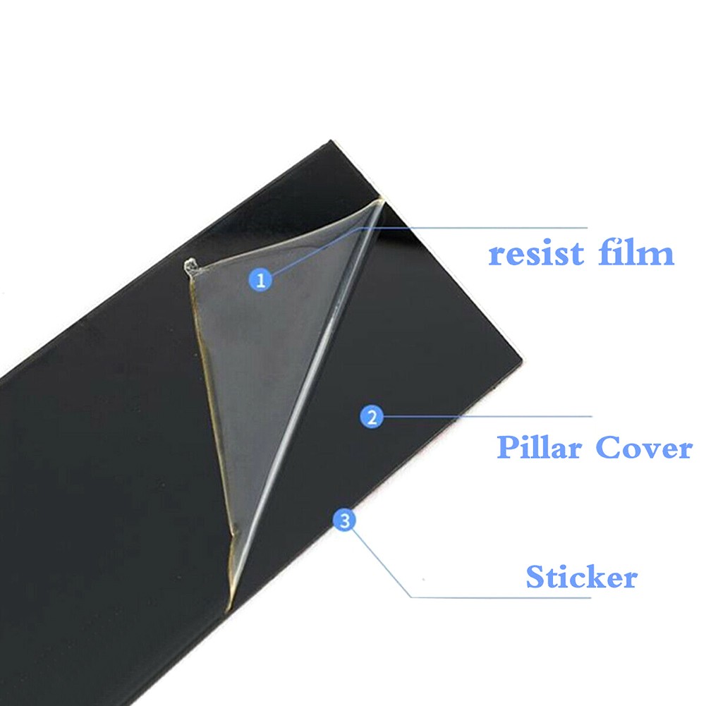 6pcs Black Pillar Posts Door Trim For Mitsubishi Lancer Sedan 2008-2017 2016