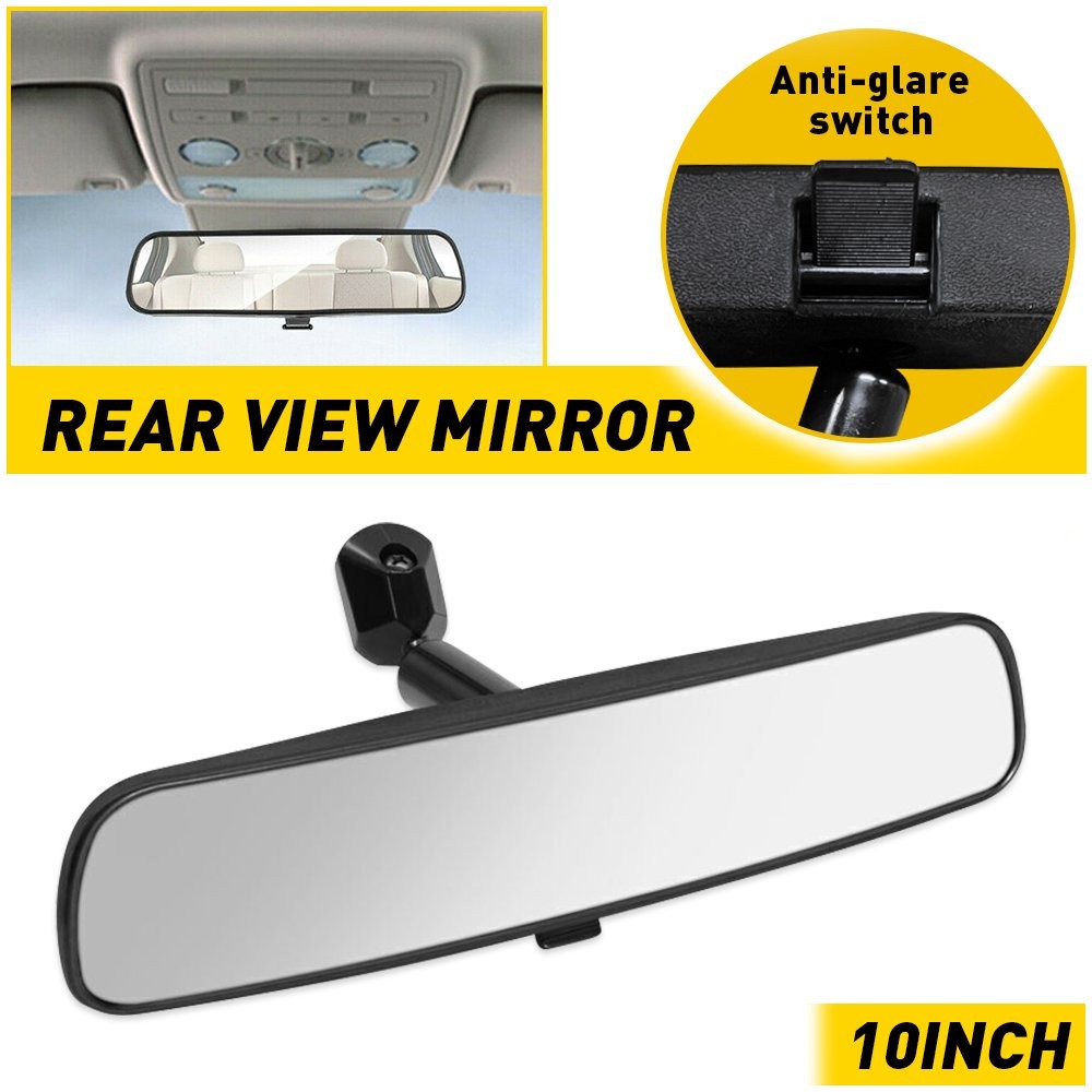 Universal Inside Interior Inch Rearview Inner 10 Mirror Rear w/Adhesive View Set