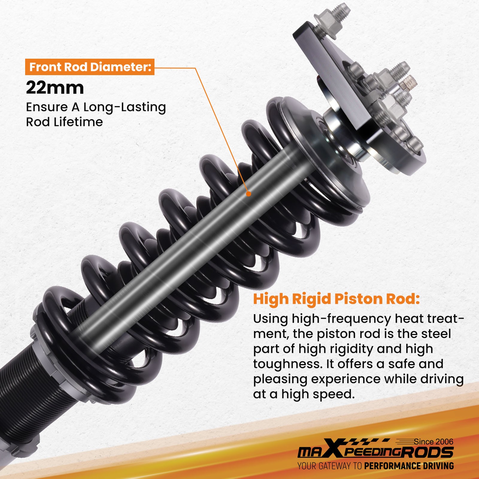 Coilovers 24 Way Damper Adjustable Shock Suspension Kit for Ford Mustang 94-04