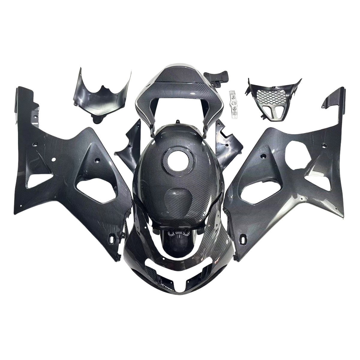 Carbon Fiber Effect Fairing Kit For Suzuki GSXR1000 2000-2002 Plastic Bodywork
