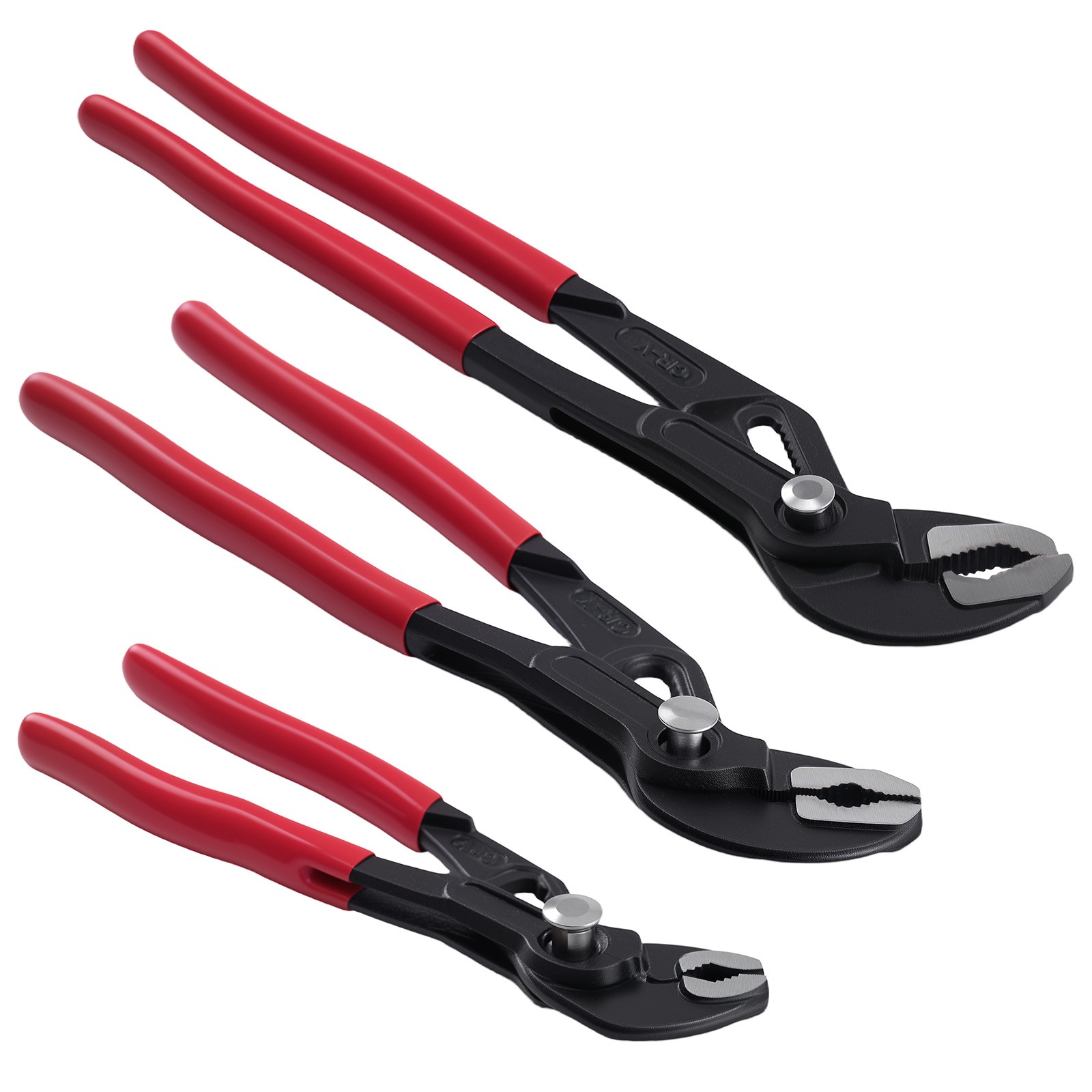 3pc Water Pump Pliers Carbon Steel 7″ 10″ 12″ Self-Locking Non-Slip Tool