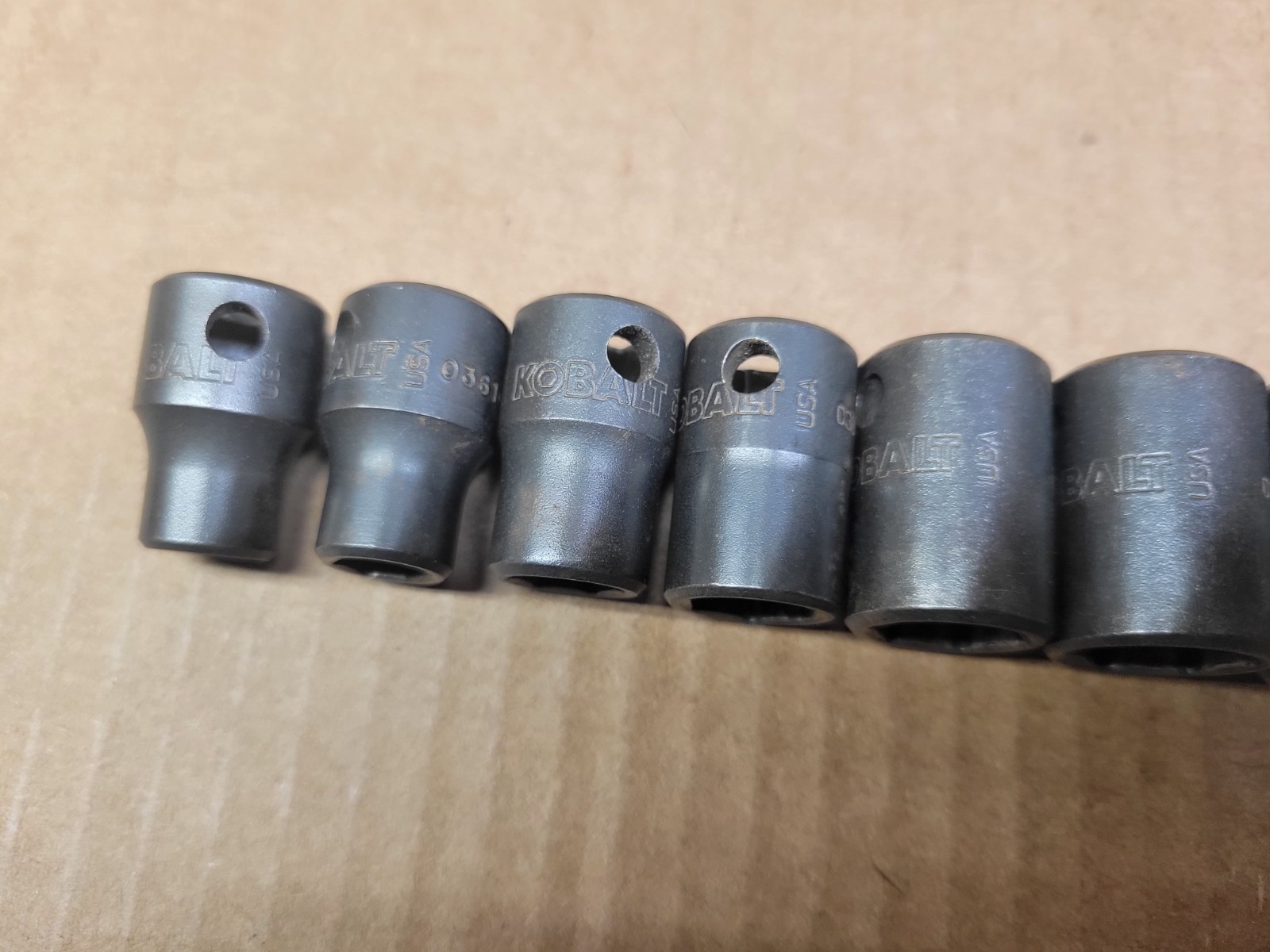 First Generation Kobalt 3/8″ Drive SAE 9-PC SAE 6-PT Impact Socket Set 1/4-3/4