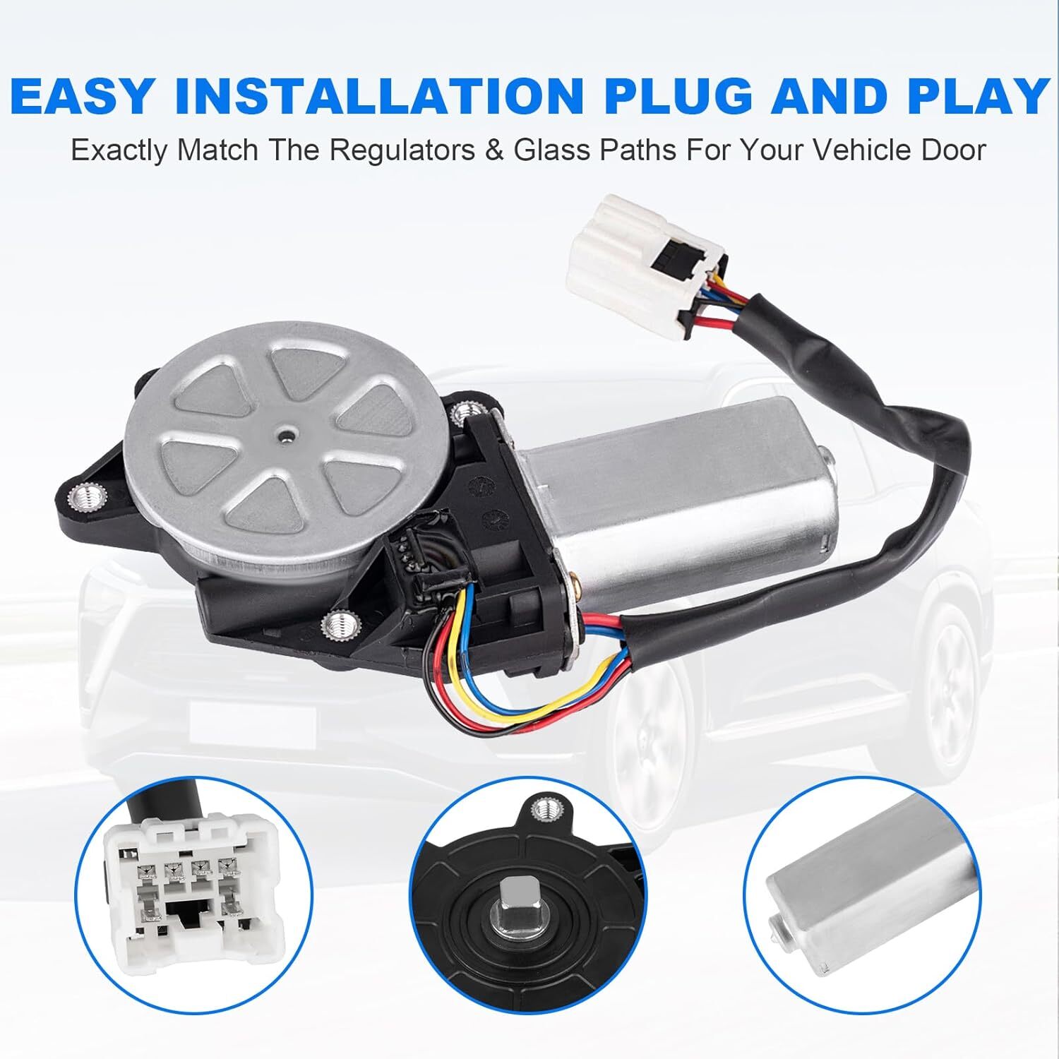 Front Left And Right Window Motors For 03-07 Infiniti G35 & 03-09 Nissan 350Z