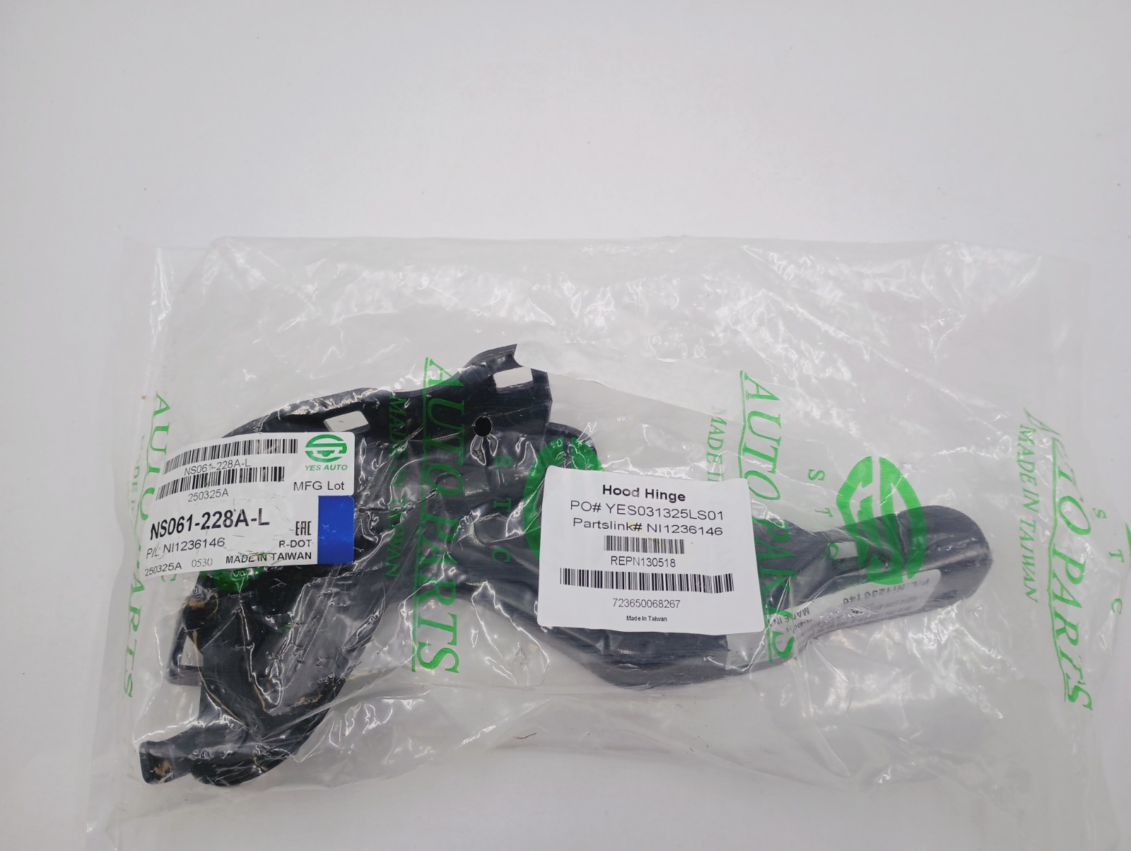 YES AUTOMOTIVE NI1236146 LEFT SIDE HOOD HINGE NS061-228A-L NEW NI1236146