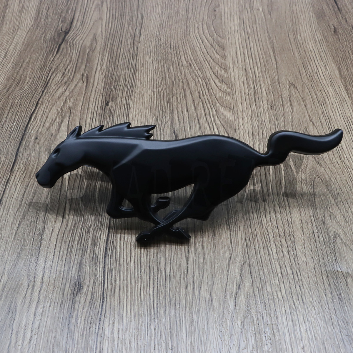8″ Front Grille Emblem Metal Running Horse For Mustang Matte Black Badge 9786543