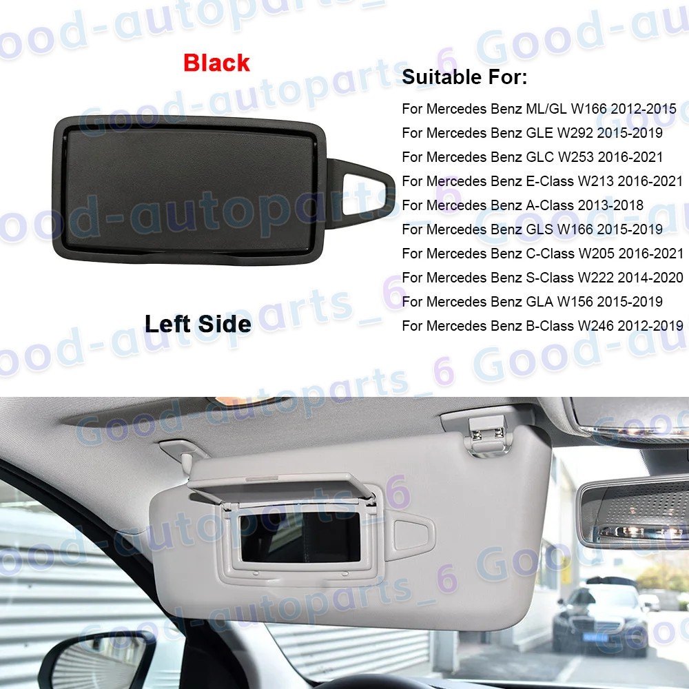 Sun Shade Visor Makeup Cosmetic Mirror Cover For Benz A B C E S GLA GLC Class
