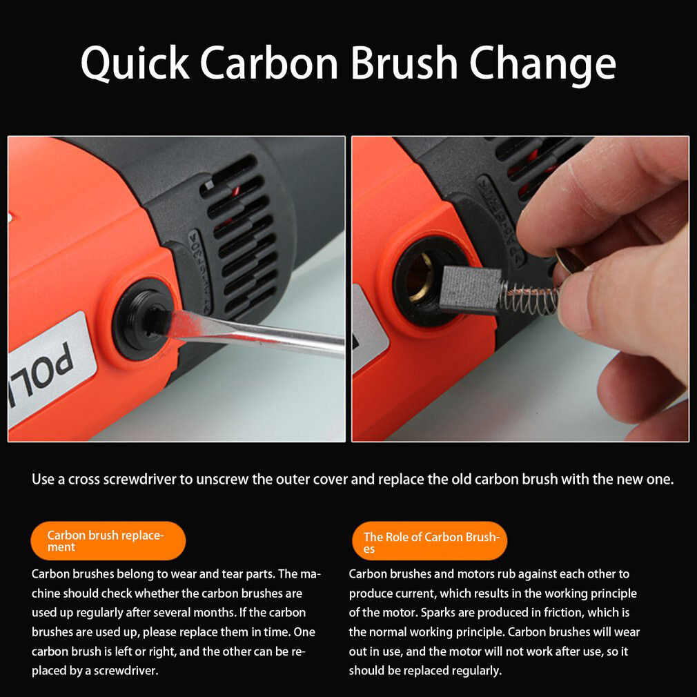 Car Polisher Buffer Sets 8 Variable Speeds with 2 Ergonomic Handle Switch Lock