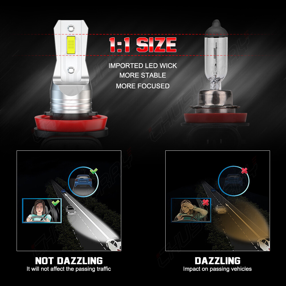 Combo LED Headlight Fog Light Bulbs Kit 8000K Fit BMW 328i 325xi 330xi 2002-2006
