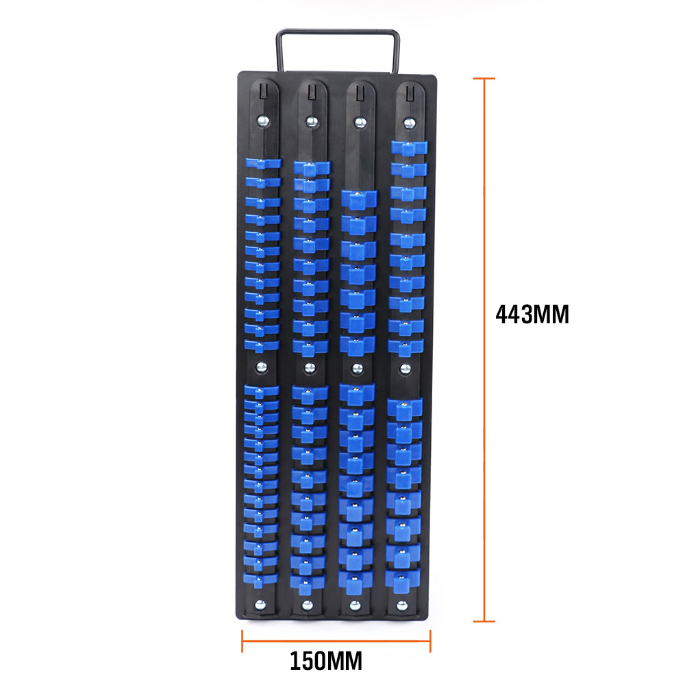 80 Socket Organizer Storage Rail Rack Holder Industrial ABS Mountable 1/4 3/81/2