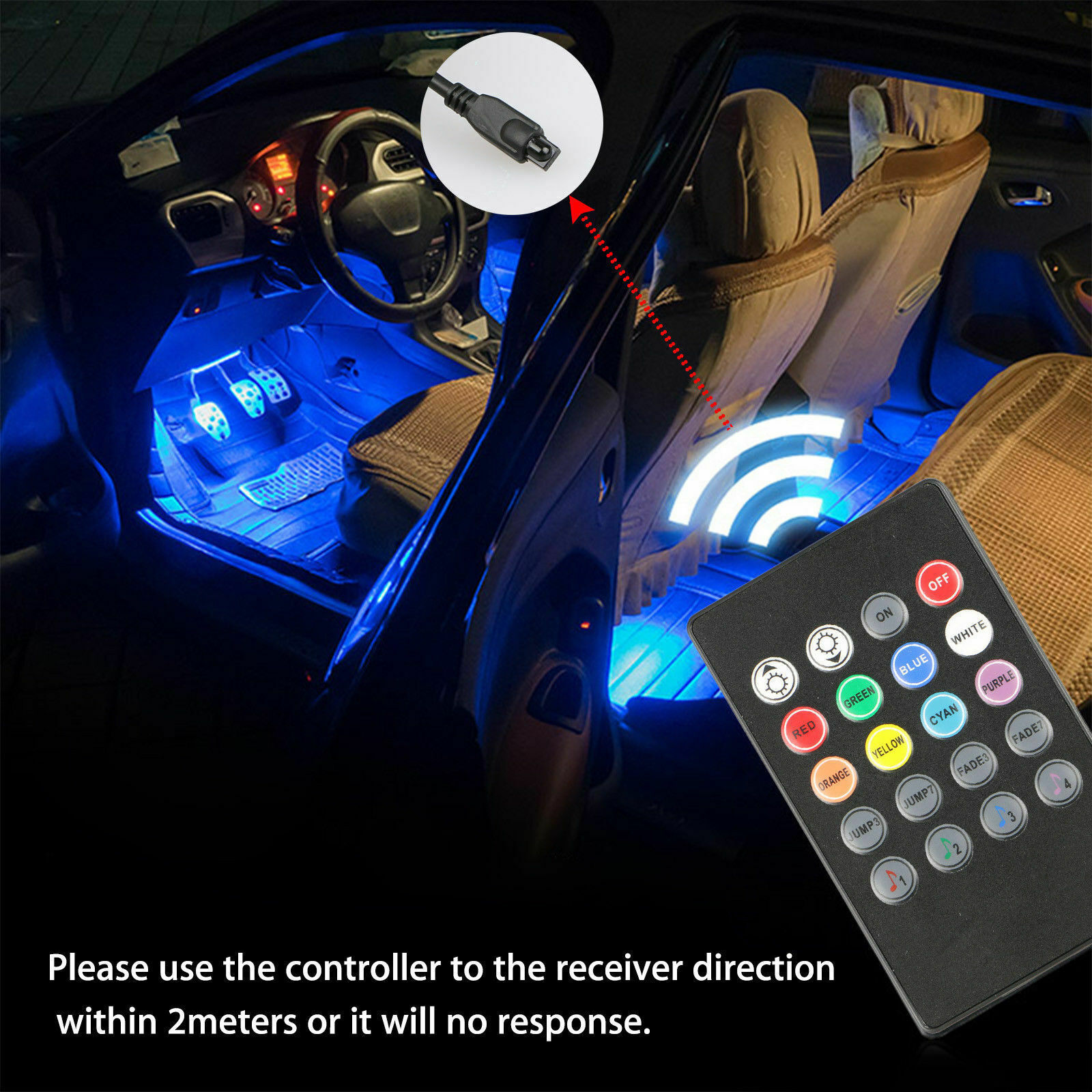 4PC 5050 RGB IC Dream Color Underglow LED Neon Kit Light Strip For Car Truck US