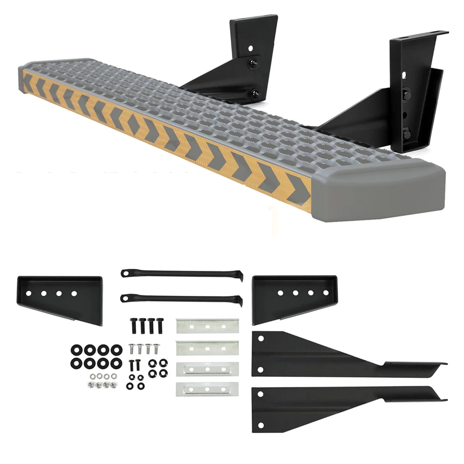 7in Rear Step Running Board Bracket Kit Steel For Ford Transit 2015-Present 15