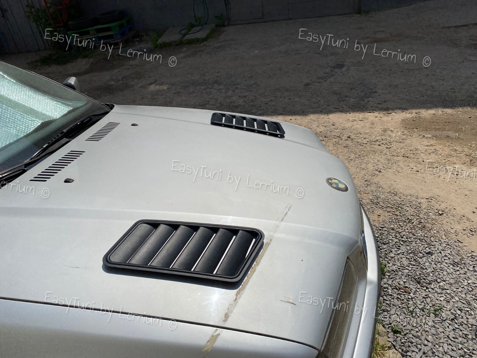 BMW E36 REAL vented louvers OPEN Vent hood ABS plastic set of 2 Gills