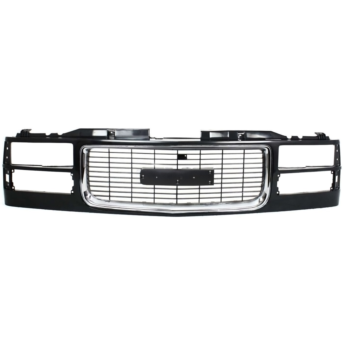 Grille Assembly For 94-98 GMC C1500 94-00 K1500 K2500 Yukon Chrome Opening