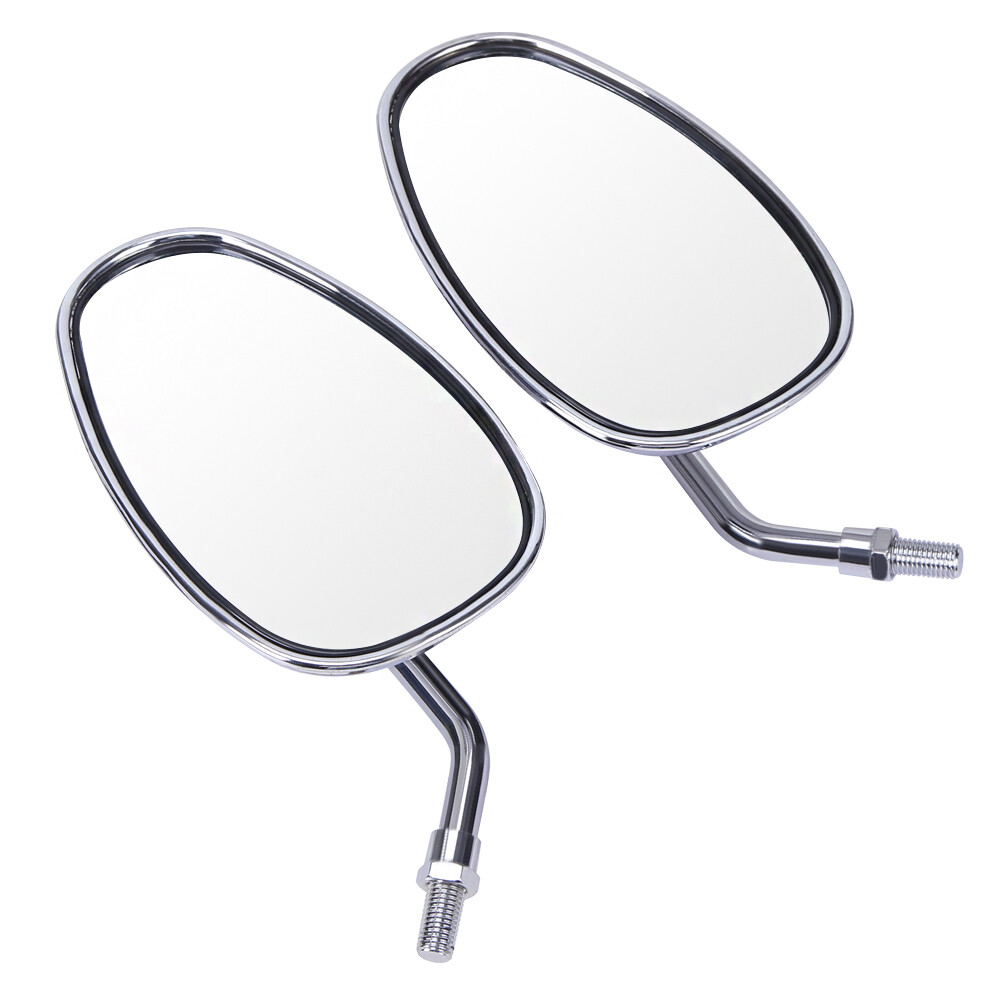 Chrome Motorcycle Oval Mirrors For Honda Shadow Spirit 750 1100 VTX1300 VTX1800