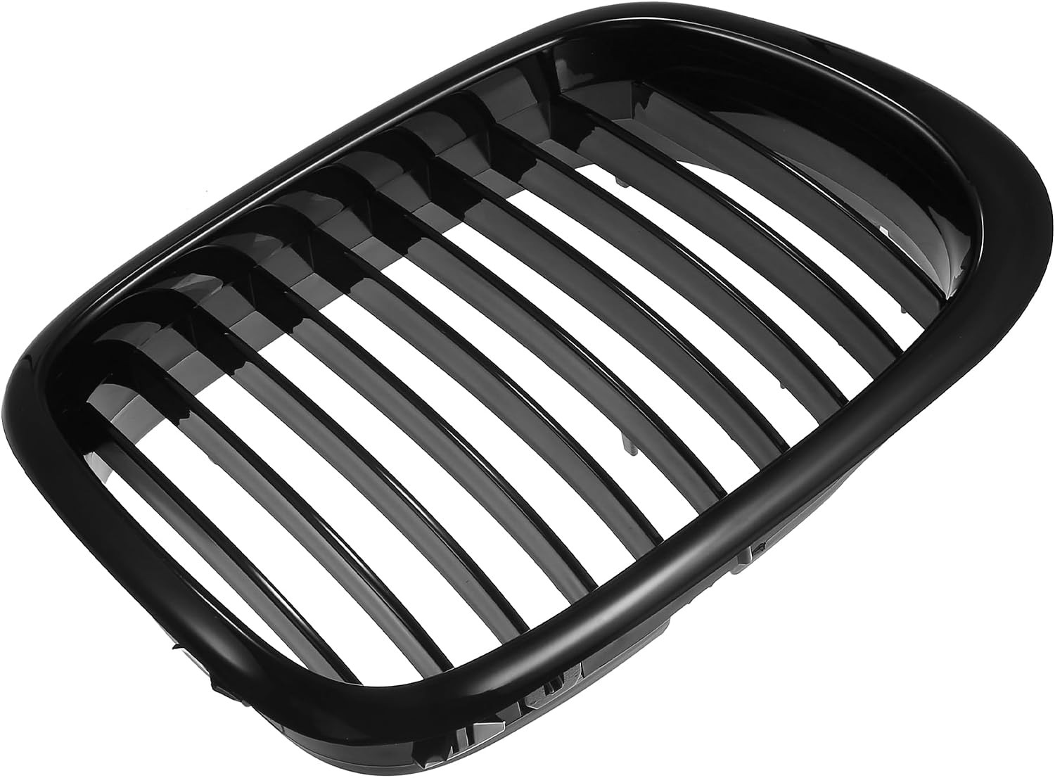 For BMW 5-Series E39 M5 1997-2003 Front Bumper Kidney Grilles Pair Gloss Black
