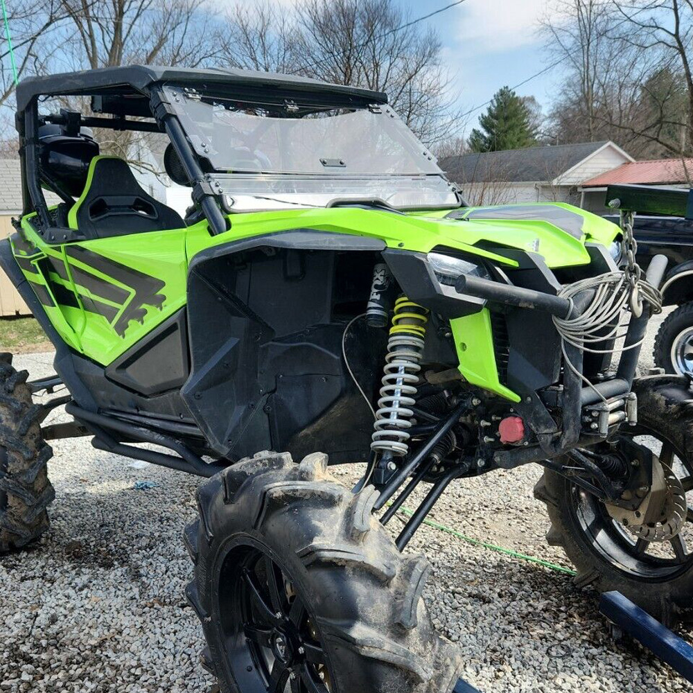 KEMIMOTO UV Treated 3-IN-1 Flip Windshield for Honda Talon 1000R/1000X 2019-2024