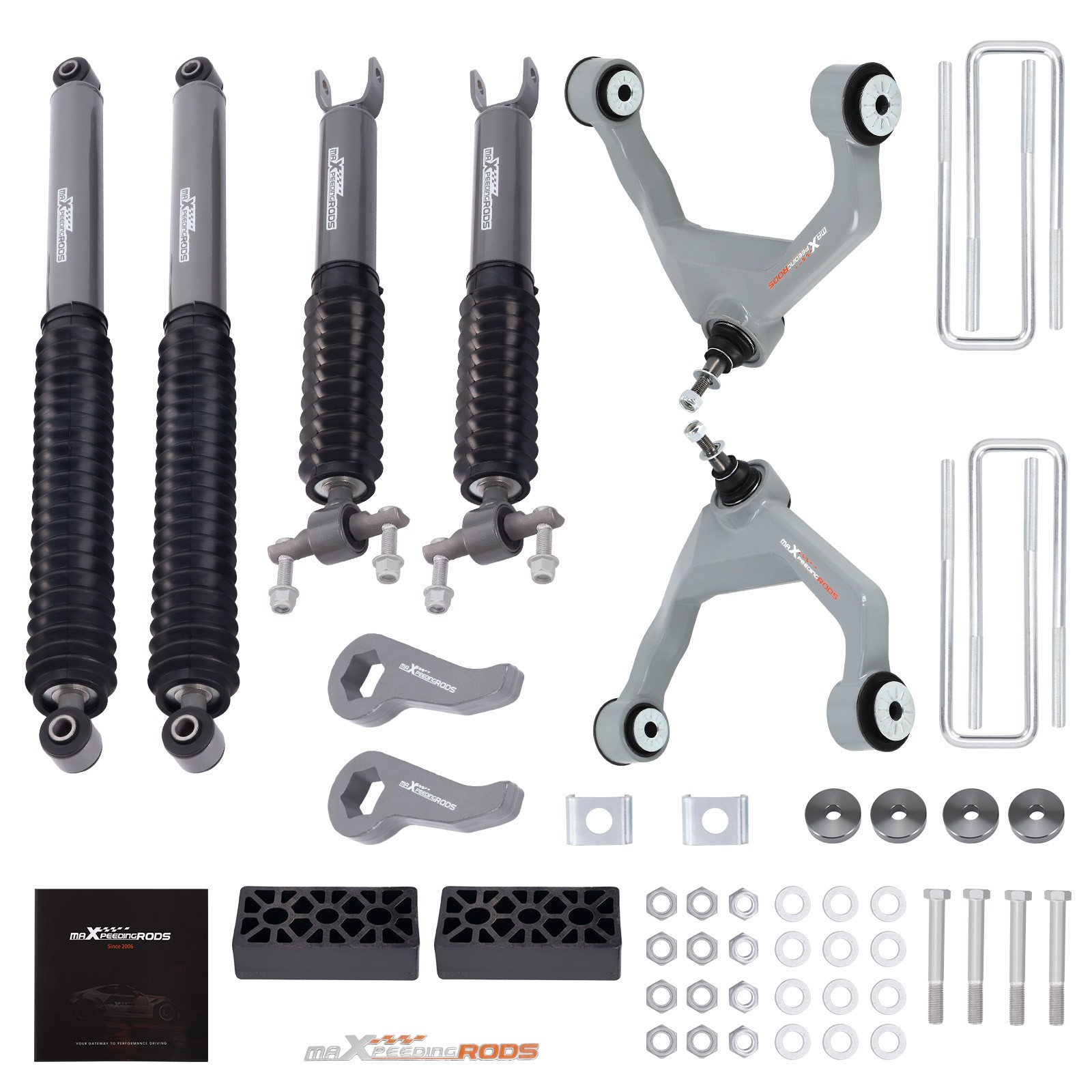 3.5″ Suspension Lift Kit w/Shocks fit For Chevy GMC 2500HD/3500HD 2011-2019