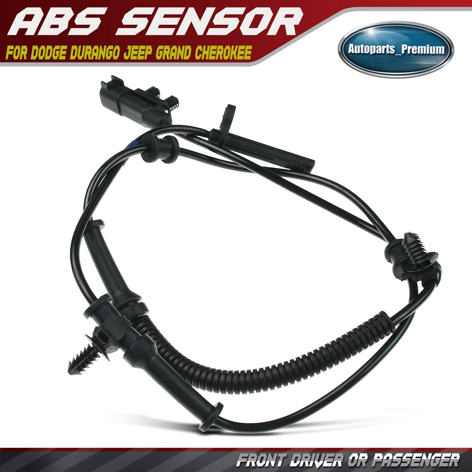 2Pcs Front LH & RH ABS Wheel Speed Sensors for Dodge Durango Jeep Grand Cherokee