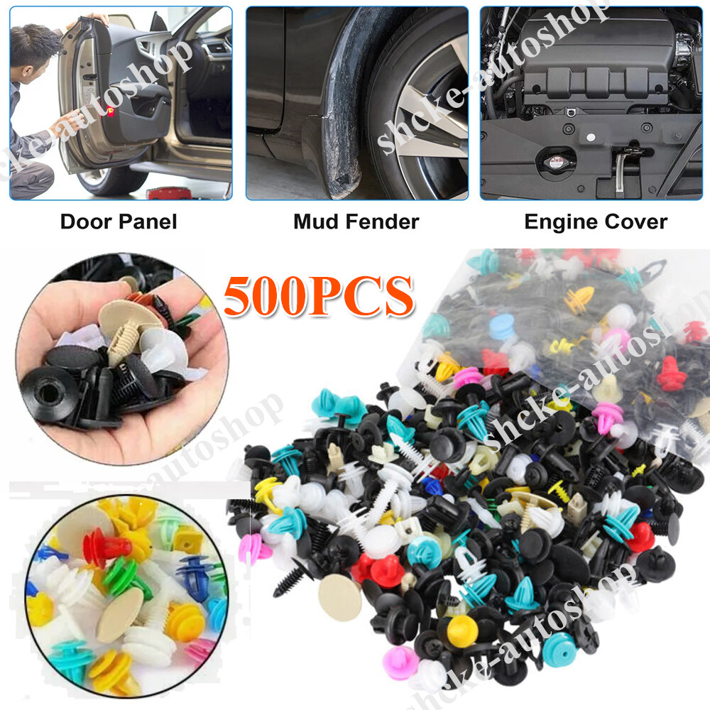 500X Plastic Car Body Trim Clips Universal Auto Rivet Fasteners Expansion Screws