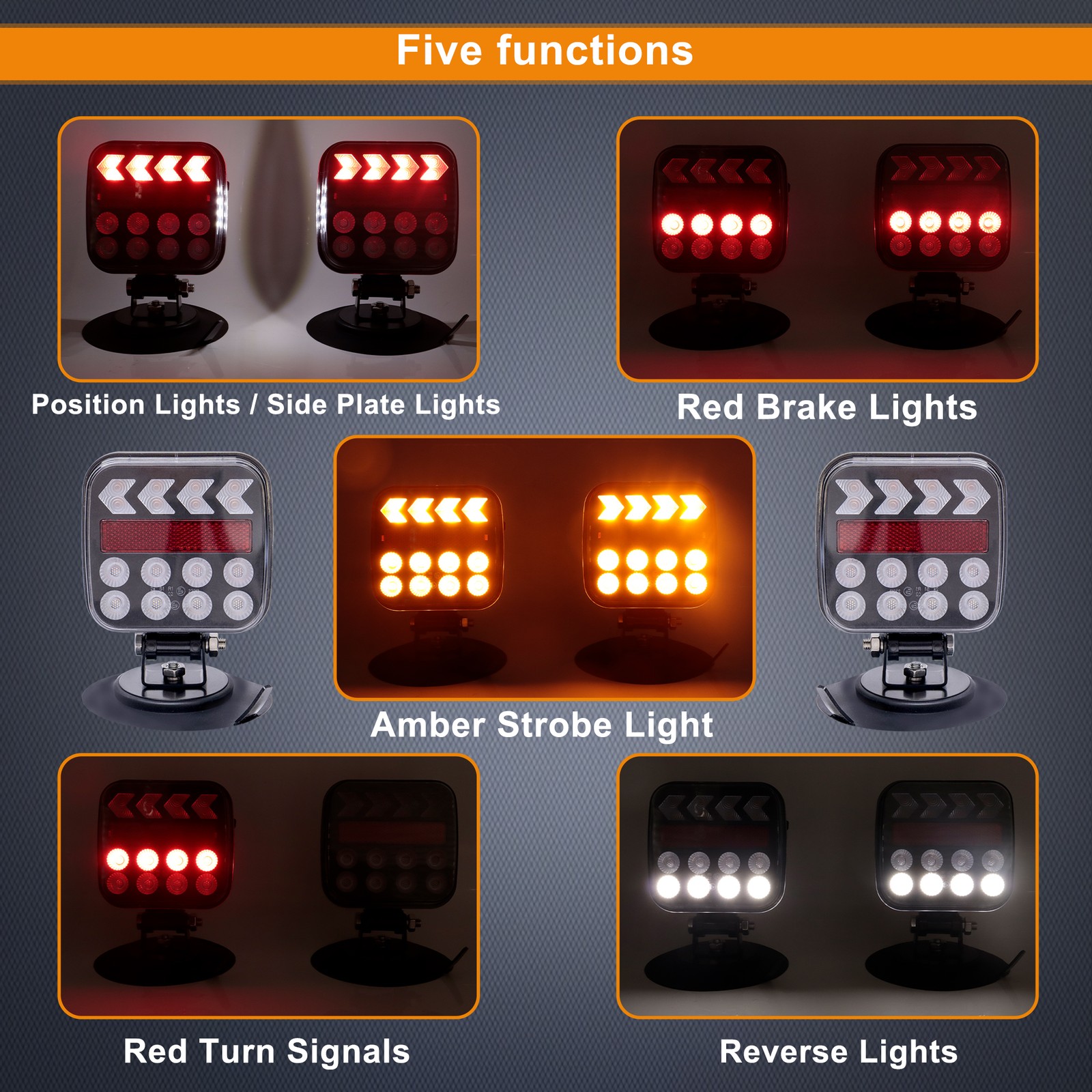 Wireless Magnetic Trailer Lights Kit for Trucks, Boats, RVs – IP67 Waterproof