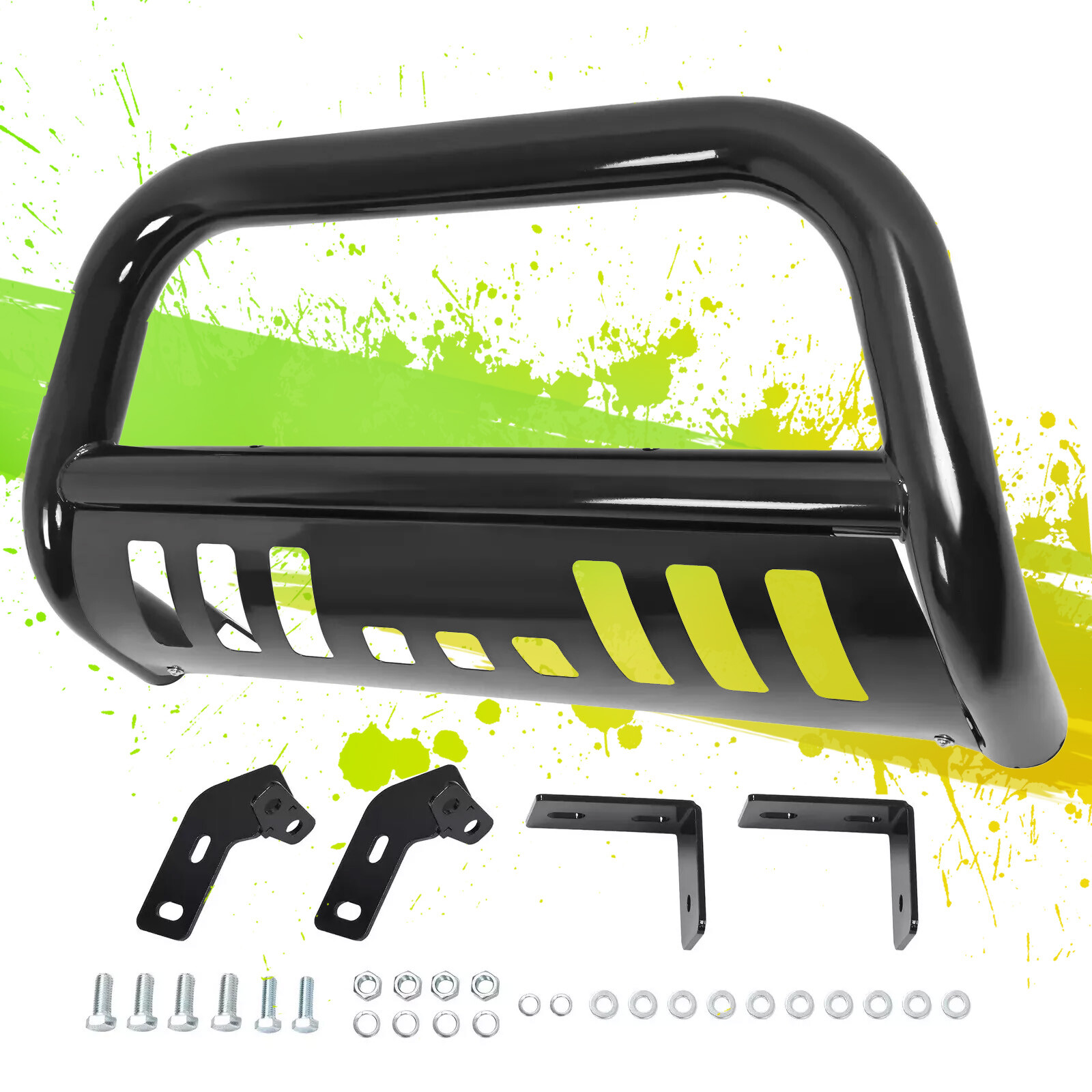 3″ Bumper Bull Bar Push Guard Brush Protector w/Skid Black For Toyota RAV4 06-16