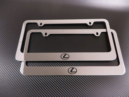 2 Brand New Lexus LOGO chrome Plastic license plate frame