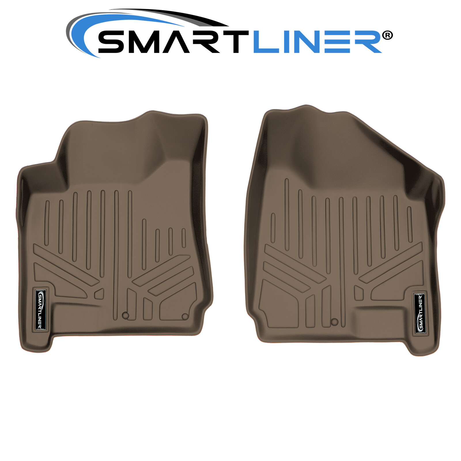 SMARTLINER All Weather Custom Fit Floor Mats Liner for SRX Front Set (Tan)