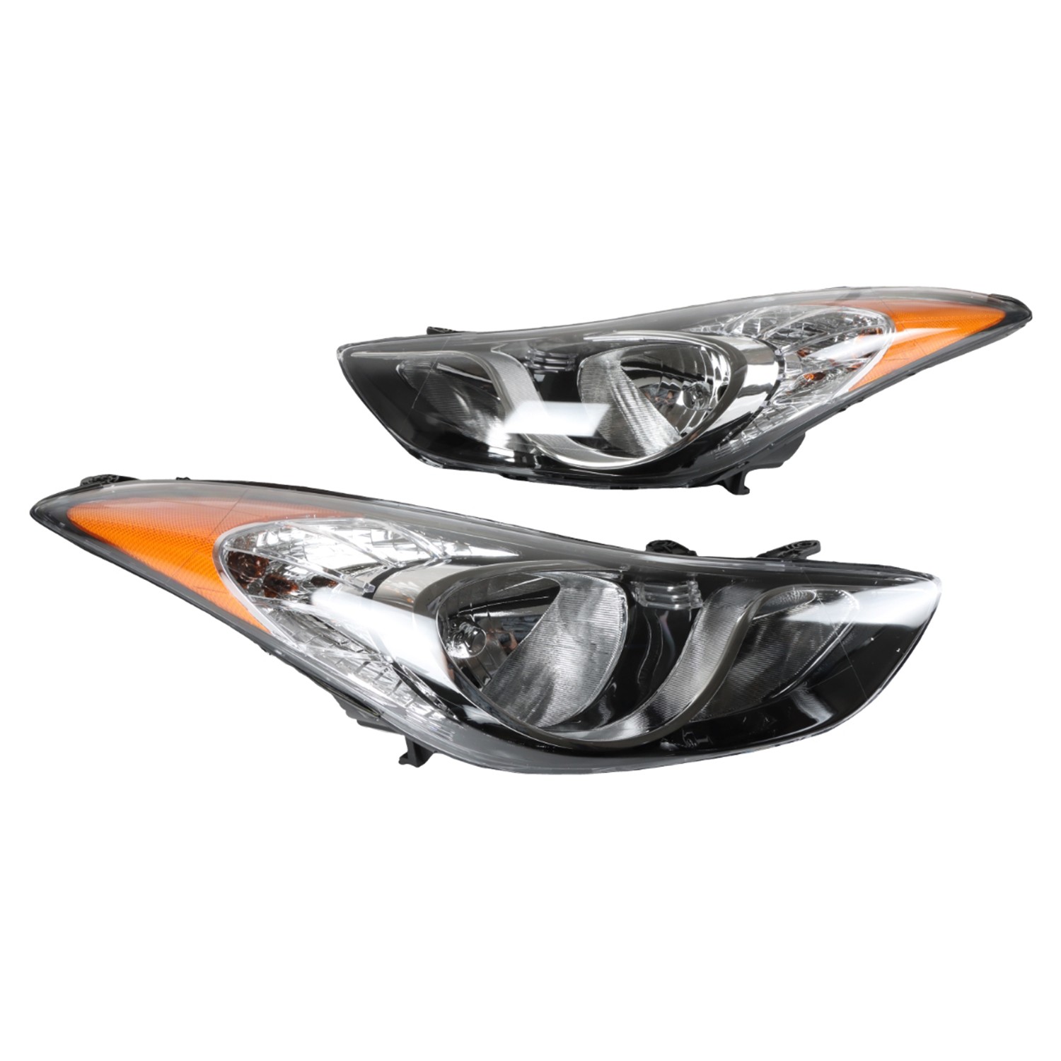 1 Pair Headlights Headlamp For 2011-2013 Hyundai Elantra HY2503161, HY2502161