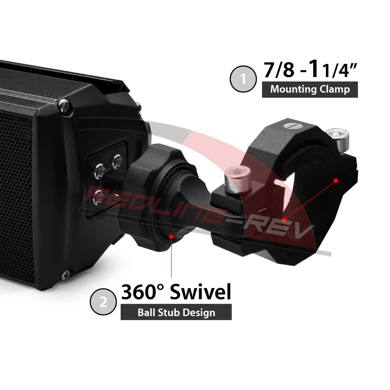Refurb Bluetooth Waterproof Motorcycle Audio Stereo Speaker System LED FM Radio