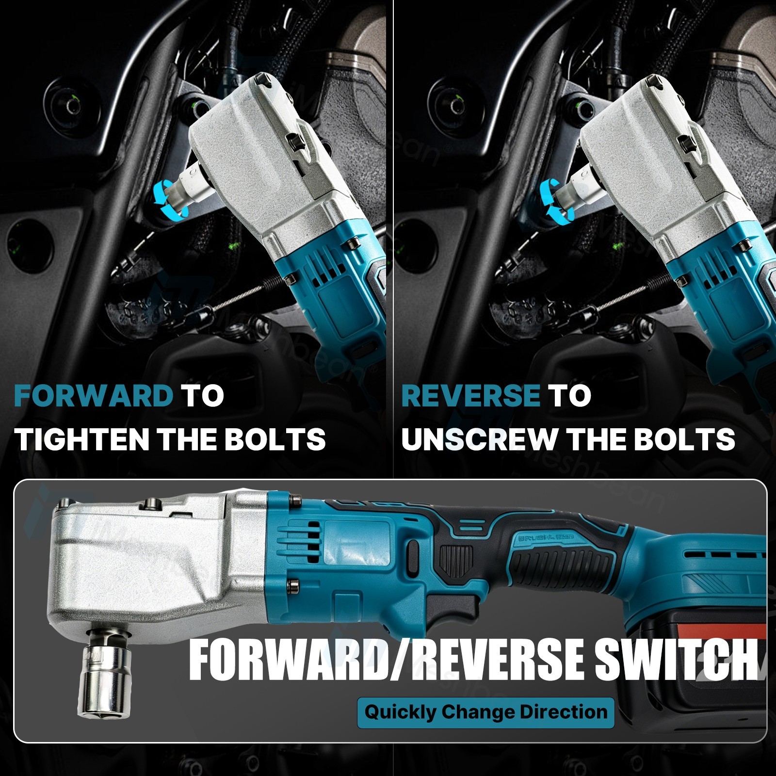 Cordless Compact Impact Driver Hammer Drill Combo Kit with 2 Battery & Charger