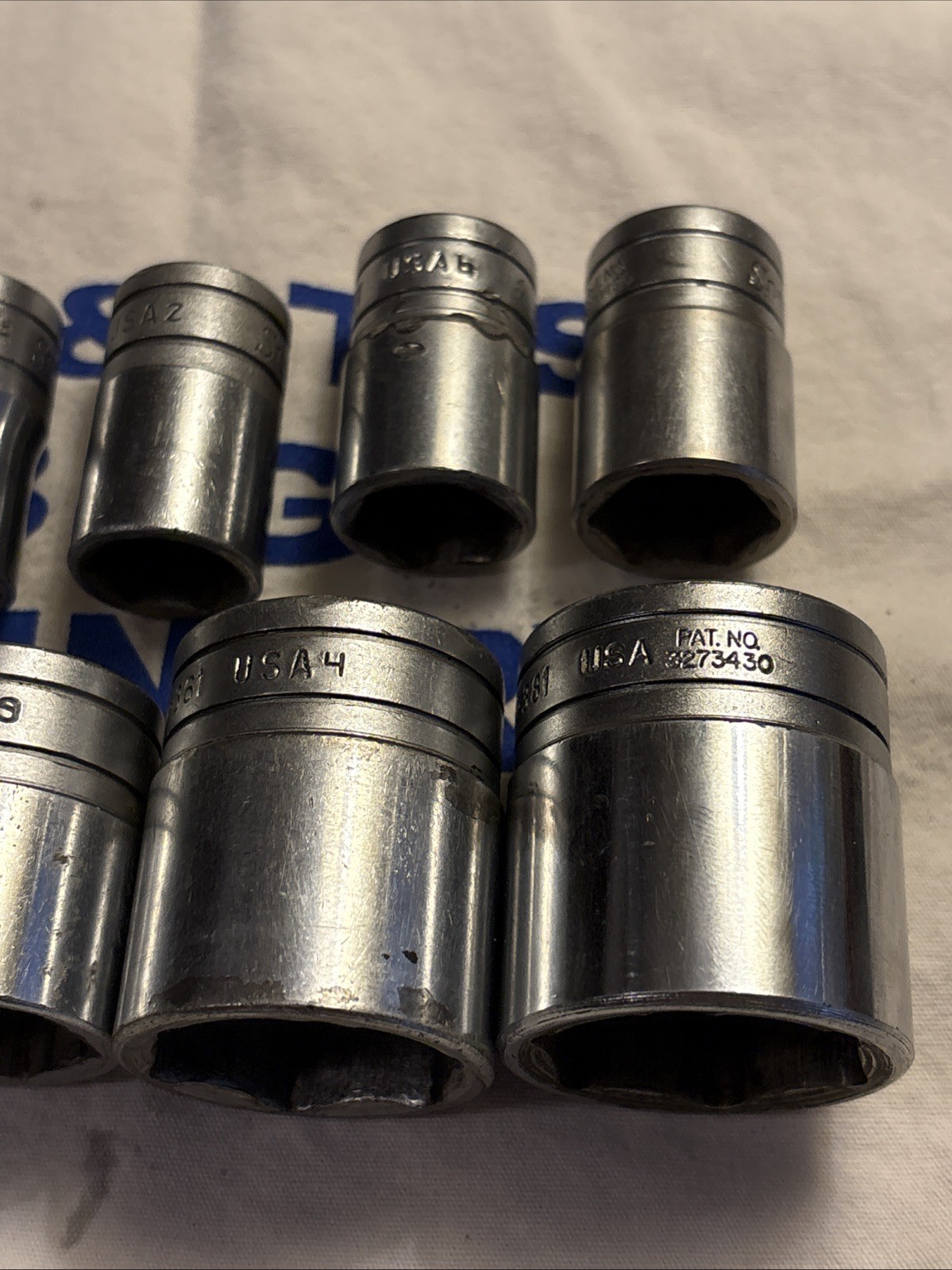Snap-on USA 1/2″ Drive SAE 6pt 11pc Shallow Chrome Socket Set 7/16″ – 1-3/16″