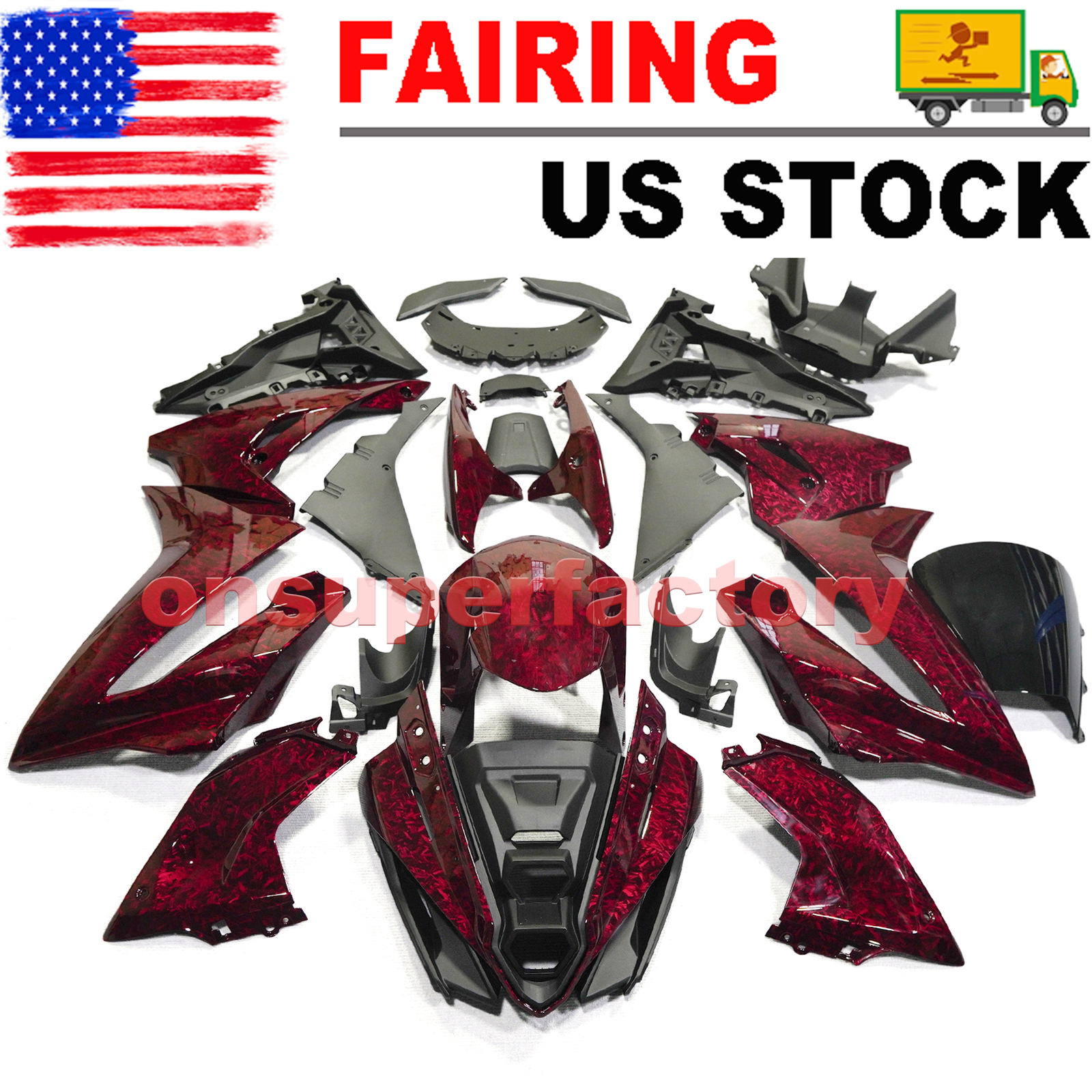 Injection Forged Carbon Fiber Red For Suzuki GSX-8R GSX 8R 2024-2026 Fairing Kit