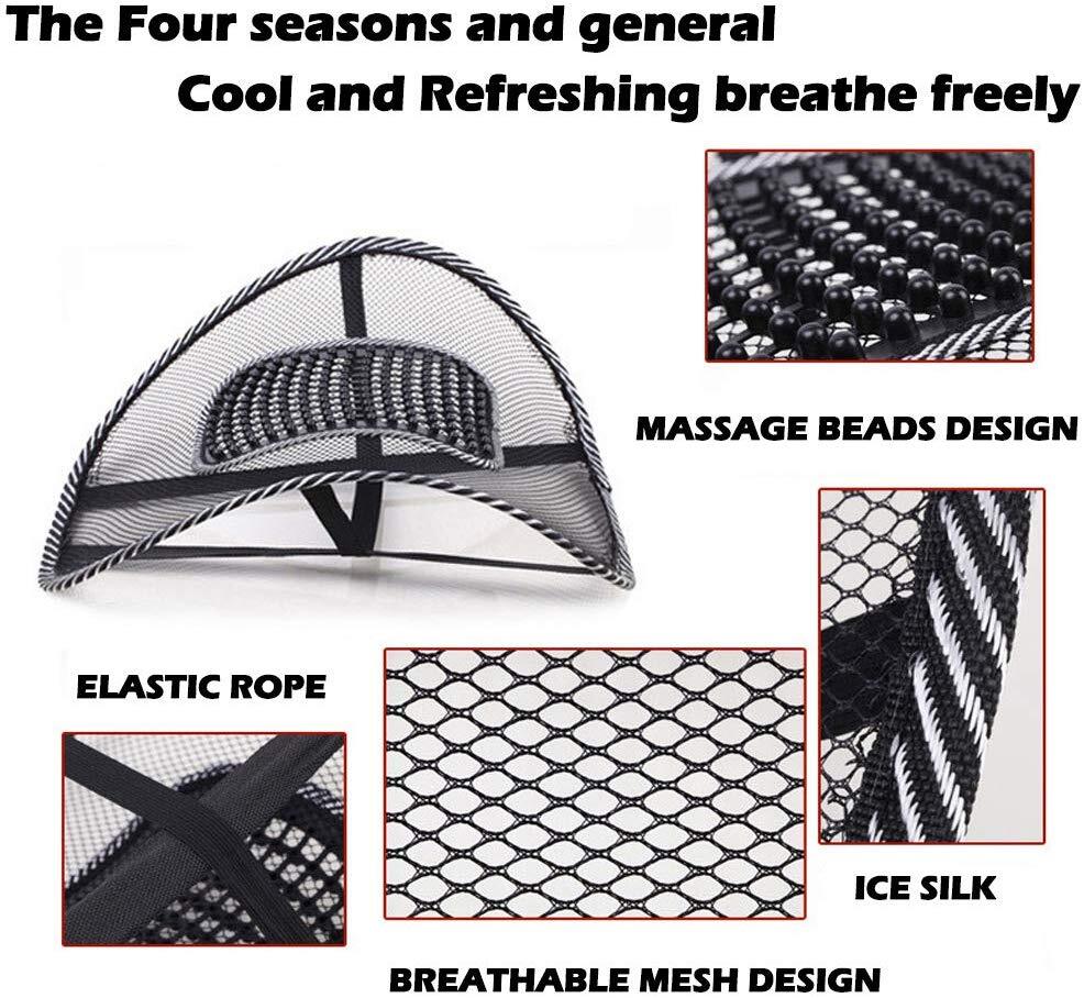 Universal 2x Mesh Back Support Lumbar Brace For Car Office Seat Chair Cushion