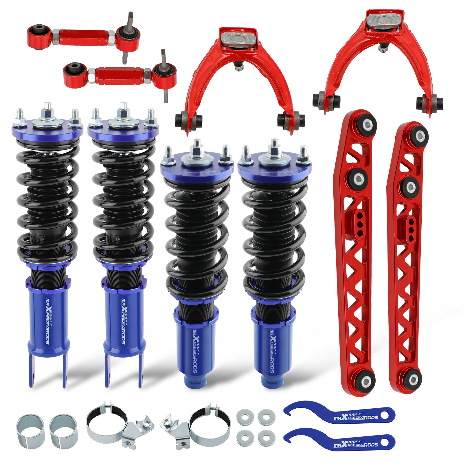 Adjustable Coilovers Struts w/ Camber Control Arms Kit for Honda Civic 96-00 EK