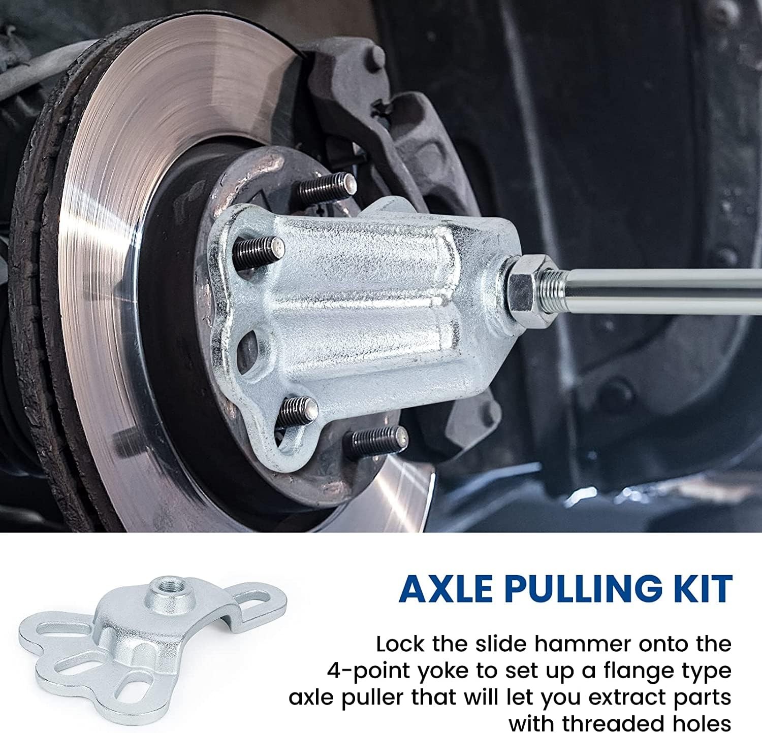 Alltooetools Rear Axle Bearing Remove Puller Tool Kit Black & Sliver