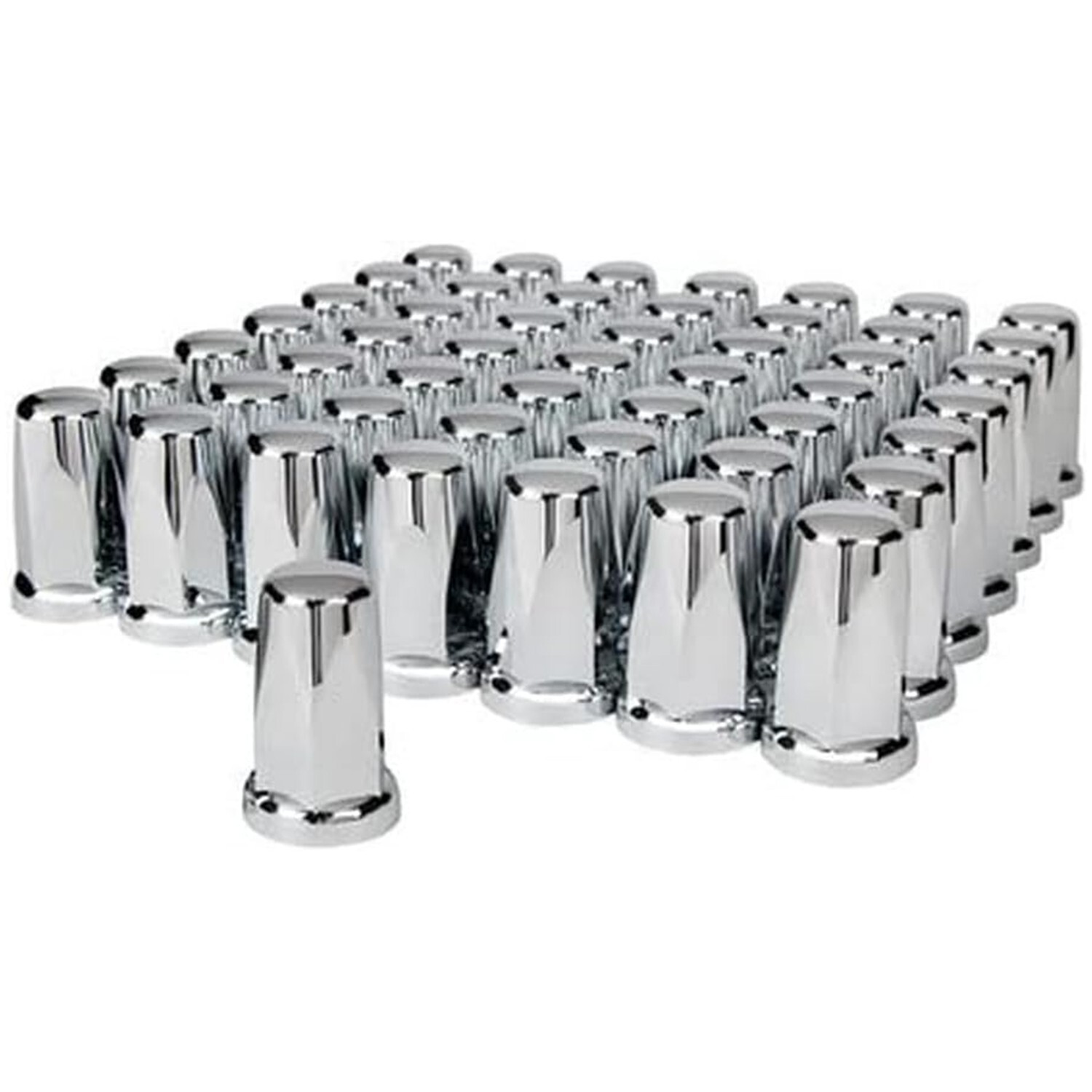 33mm by 3-1/4″ Chrome ABS Lug Nut Covers, Push On Lug Nuts For Semi Truck(20pcs)