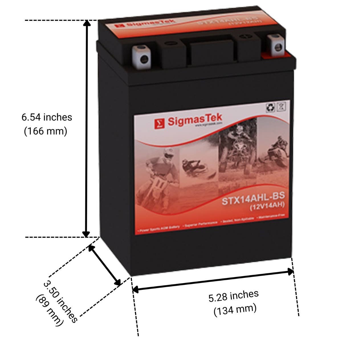 Yuasa YTX14AHL-BS Battery (Replacement)