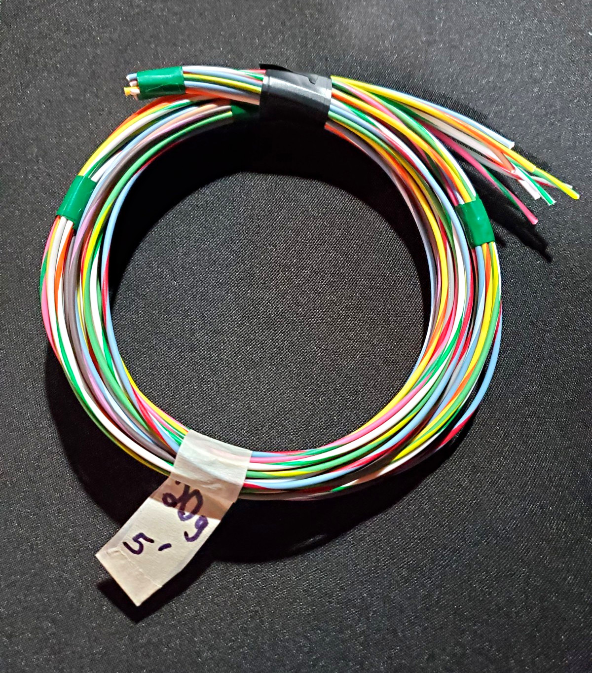 20 AWG TXL Automotive Wire Striped Assrt. 50 FT. (10) 5 Ft. Sections PURE COPPER