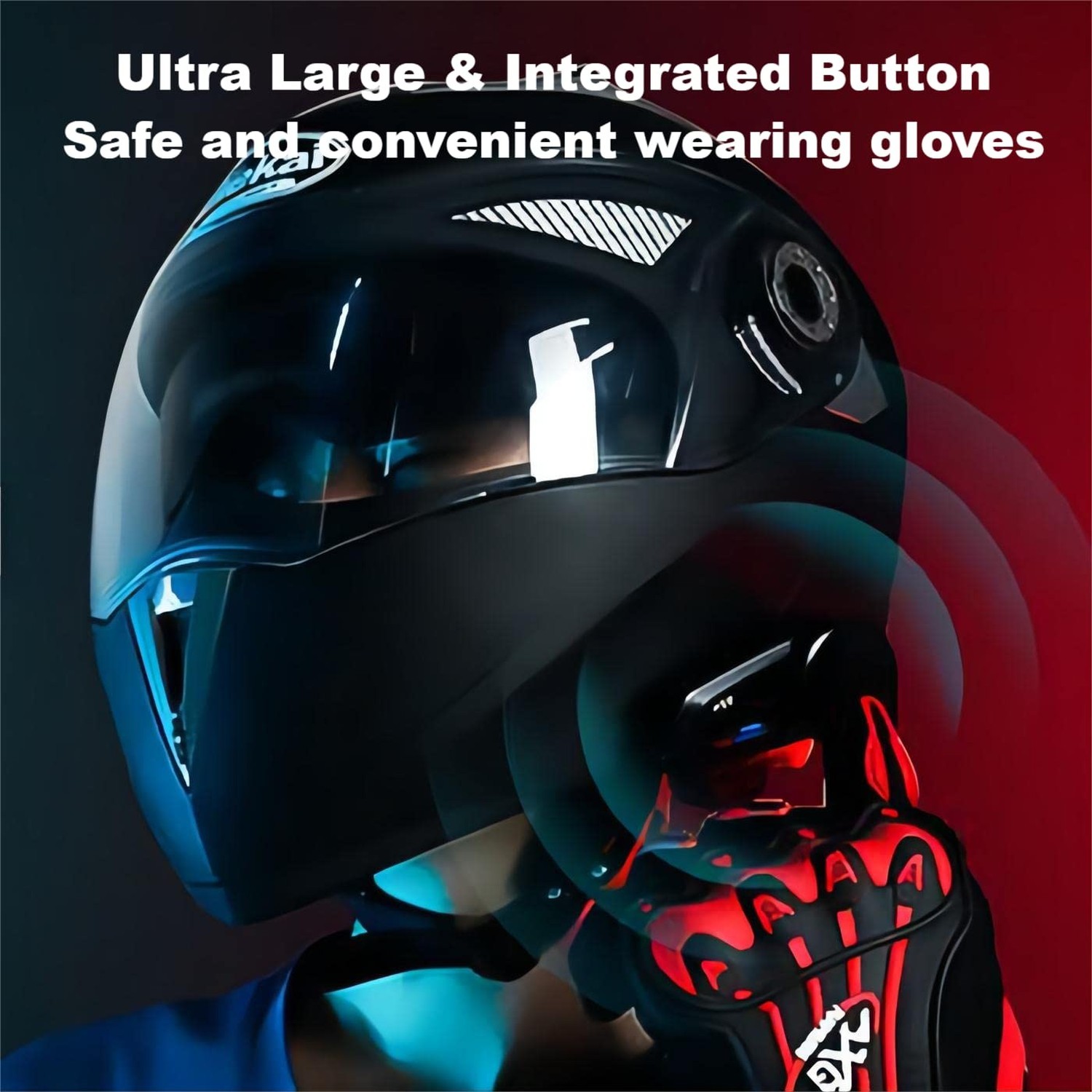 FODSPORTS Motorcycle Bluetooth Headset FX6 1000m 6 Riders Group Motorbike Int…