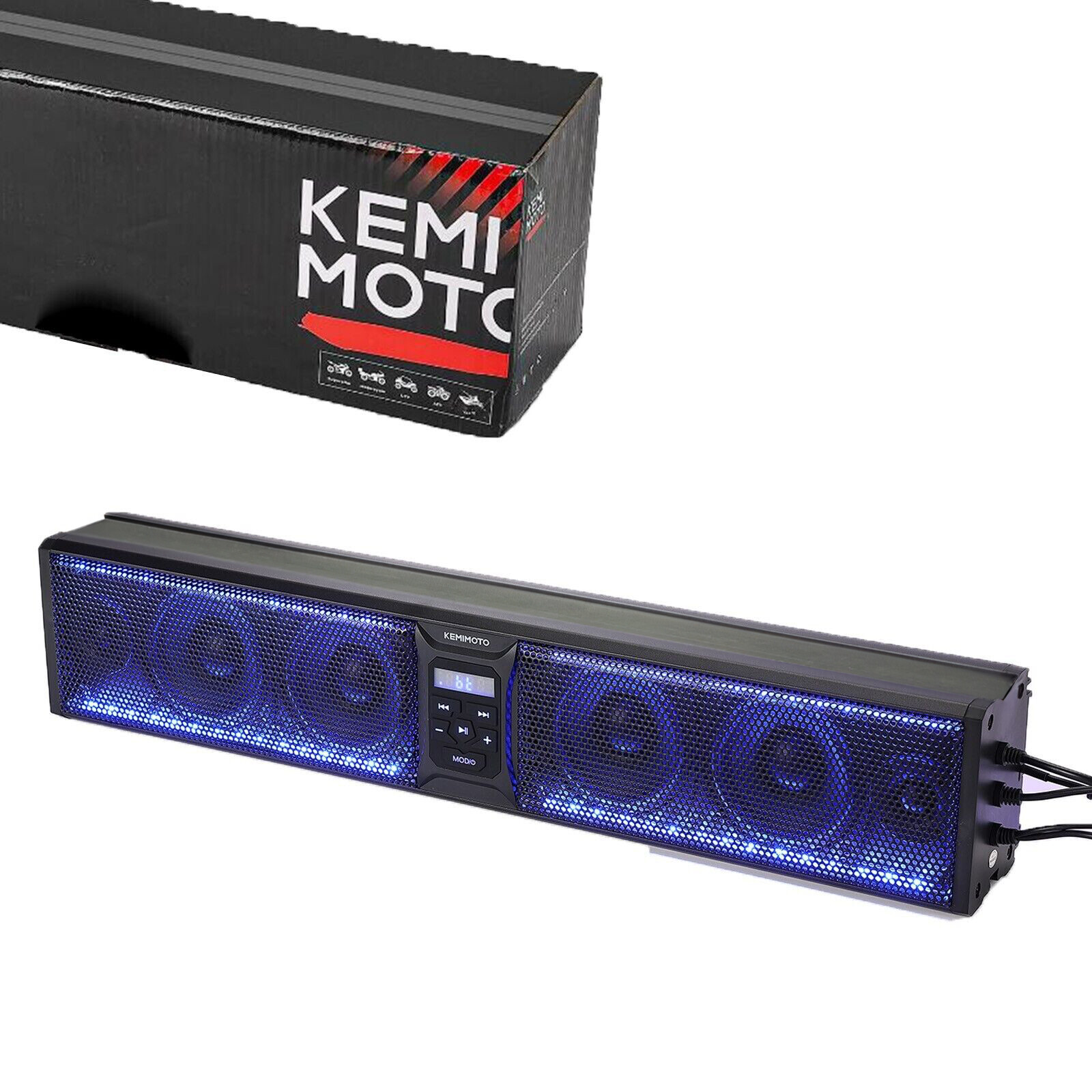 26” RGB Multicolor UTV Sound Bar Bluetooth Speaker System for Polaris RZR X3