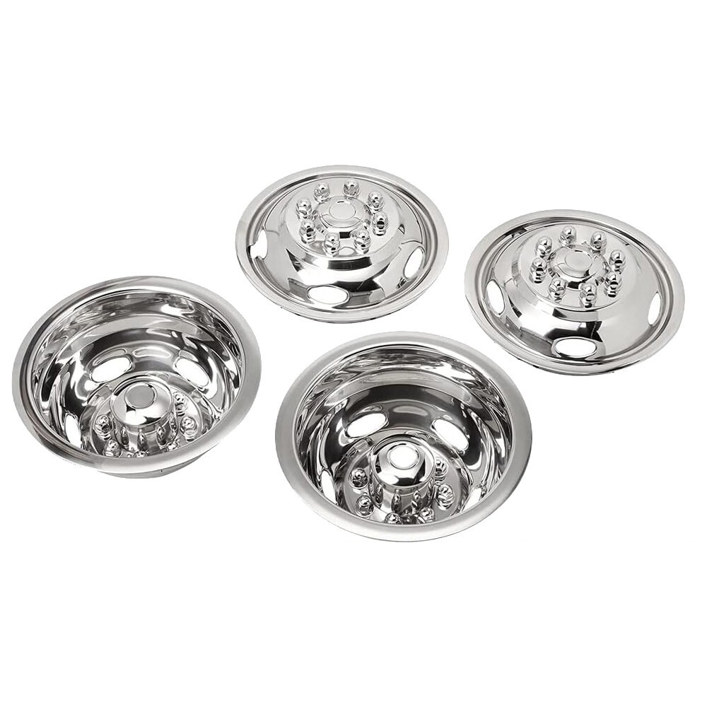 17″ 8 Lugs 5 Hand Holes Wheel Simulator Stainless Steel For 2003-2021 Dodge 3500