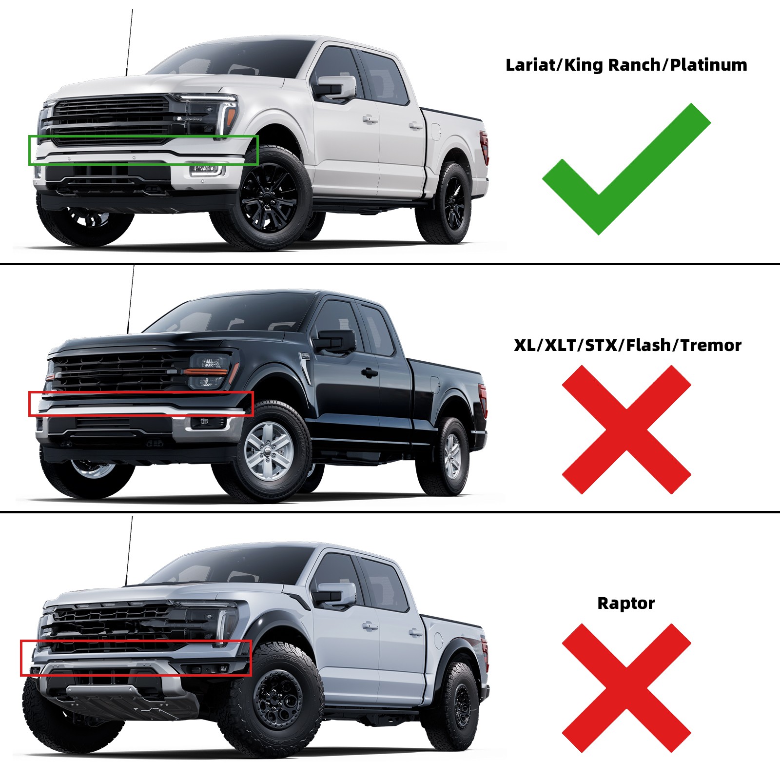Front Upper Bumper Valance Trim With Bracket For 2024-2025 Ford F-150 Primed