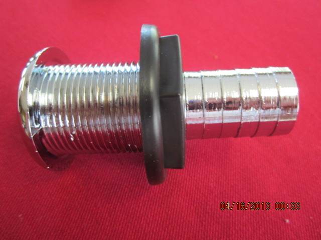 TH MARINE CHROME PLATED PLASTIC THRU HULL FITTINGS TH 1000 CP