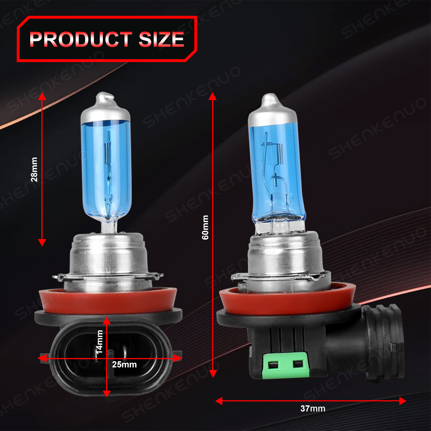 9005 H11 Halogen Headlight KIT Combo Bulbs High&Low Beam Super Bright Warm White