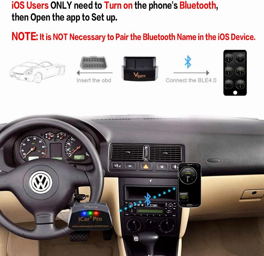 Vgate iCar Pro Bluetooth 4.0 ELM327 OBD2 Car Code Reader Scaner For IOS Android