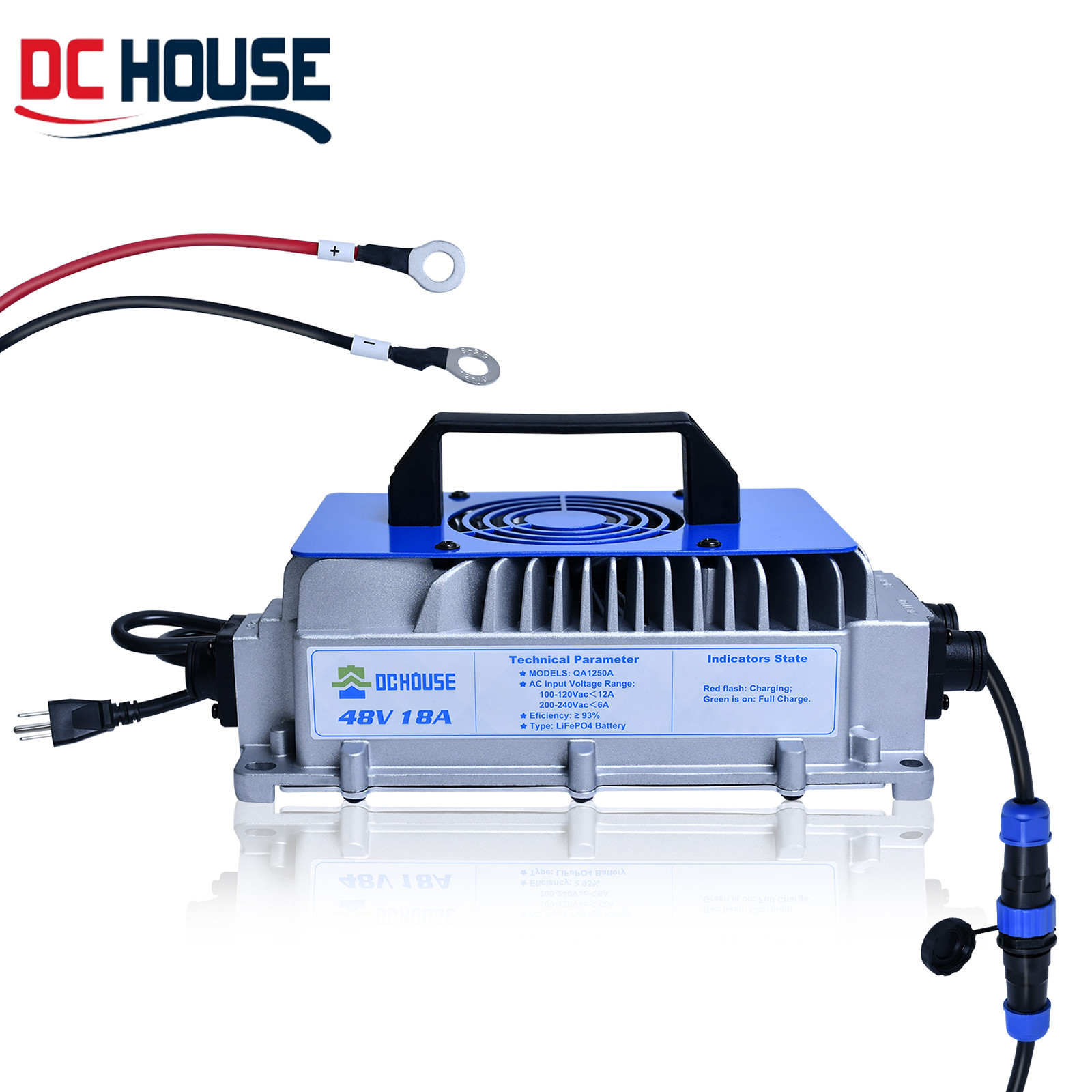 DC HOUSE 18 Amp 48 Volt Golf Cart Battery Charger RV Deep Cycles Solar System