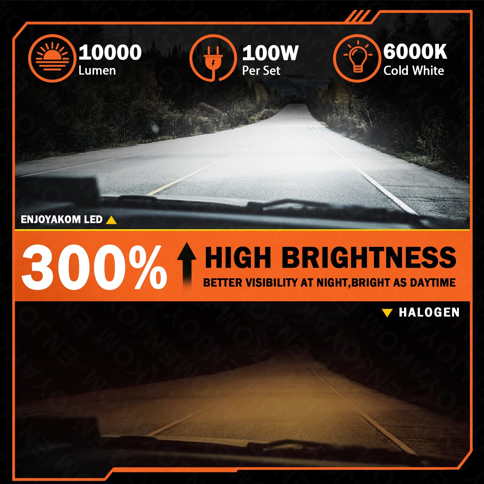 For Lexus IS300 2001-2002 6x Combo LED HID Headlight Hi/Lo Bulb + Fog Lamp 6000K