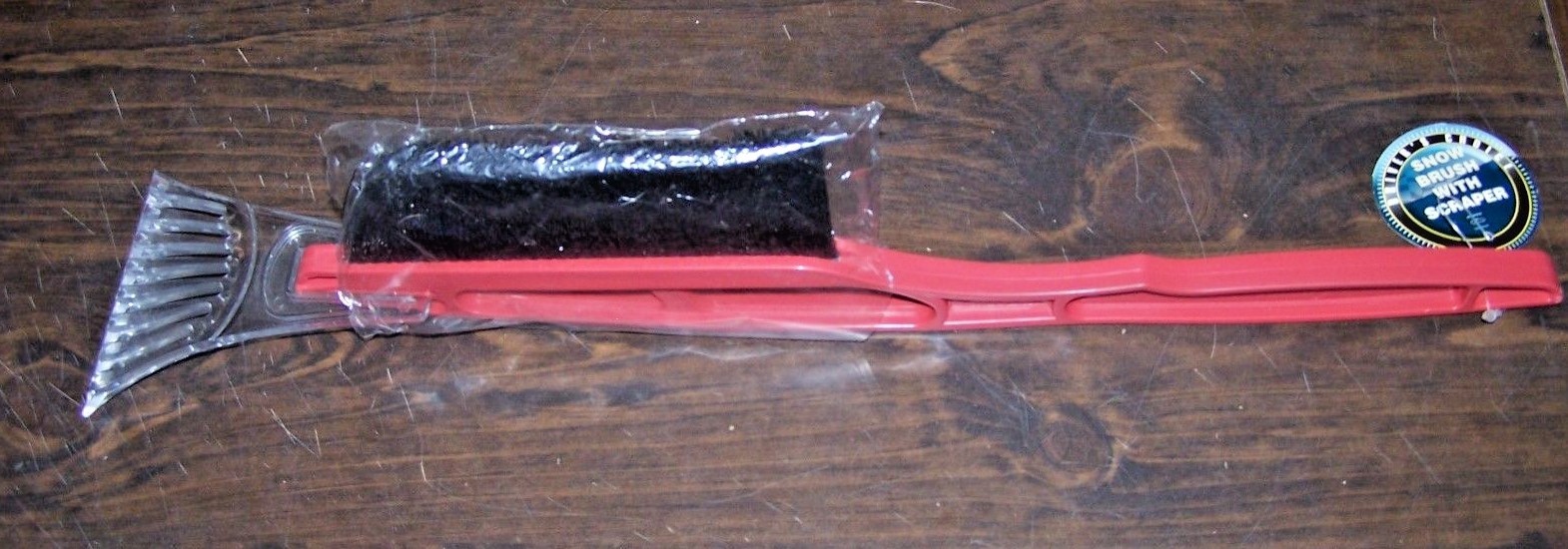 SNOW BRUSH WITH SCRAPER – RED – 20.5″ Long – NEW!!