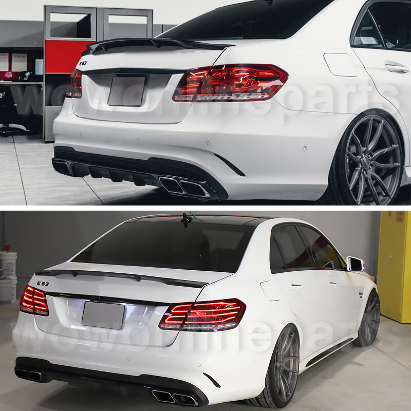 For Mercedes Benz W212 E350 E550 E63 AMG 2010-2016 Trunk Spoiler Wing RT Style