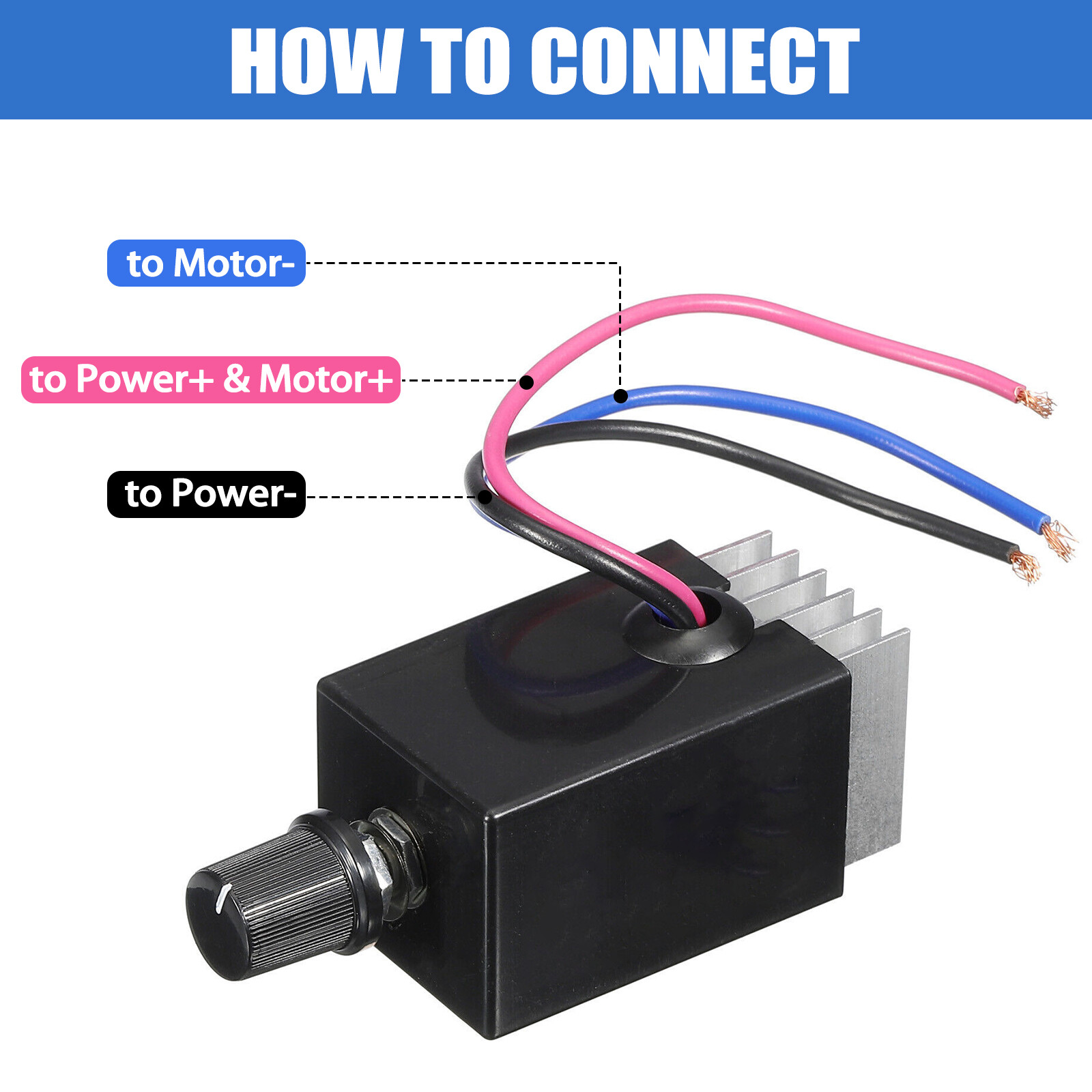 Universal DC 12V 24V Electronic Stepless Speed Control Motor Speed Controller